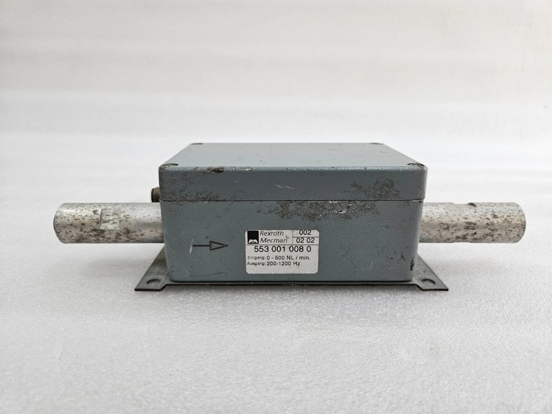 Rexroth 553 001 008 0 Air Volume Sensor 0-500 NL/min, 200-1200 Hz 5530010080
